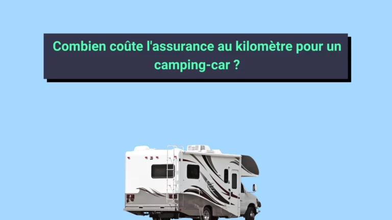 Un camping car vu de l'arrière.