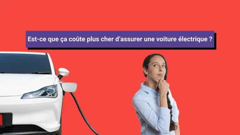 Un femme réfléchie afin de savoir si elle va payer moins cher son assurance voiture électrique.